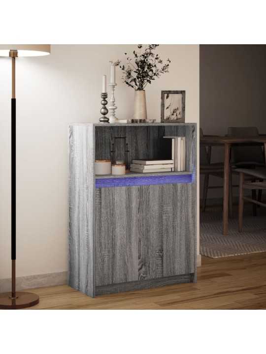 Příborník led šedý sonoma 72 x 34 x 100 cm kompozitní dřevo