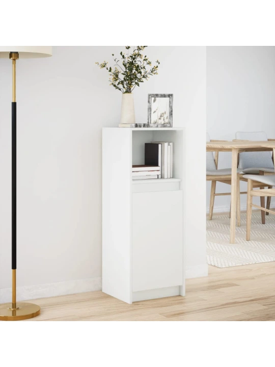 Příborník LED bílý 38 x 34 x 100 cm kompozitní dřevo