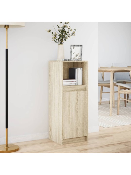Příborník LED dub sonoma 38 x 34 x 100 cm kompozitní dřevo