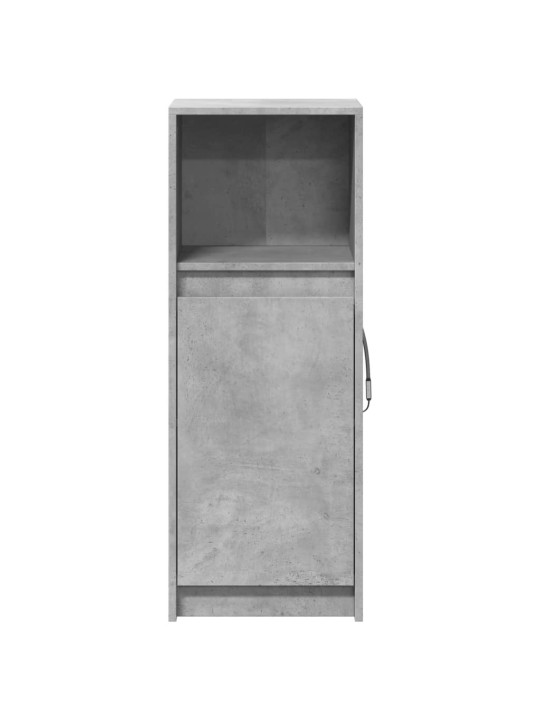 Příborník LED betonově šedý 38 x 34 x 100 cm kompozitní dřevo