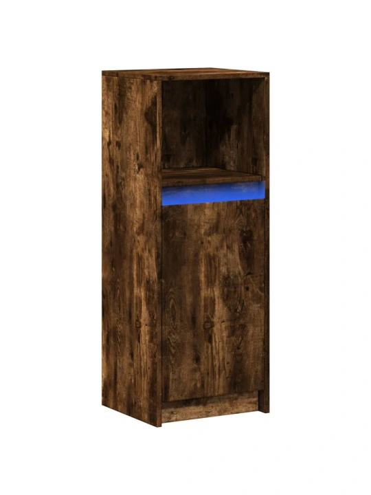 Příborník led kouřový dub 38 x 34 x 100 cm kompozitní dřevo