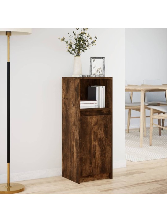 Příborník led kouřový dub 38 x 34 x 100 cm kompozitní dřevo