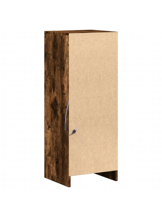Příborník led kouřový dub 38 x 34 x 100 cm kompozitní dřevo