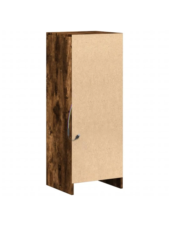 Příborník led kouřový dub 38 x 34 x 100 cm kompozitní dřevo