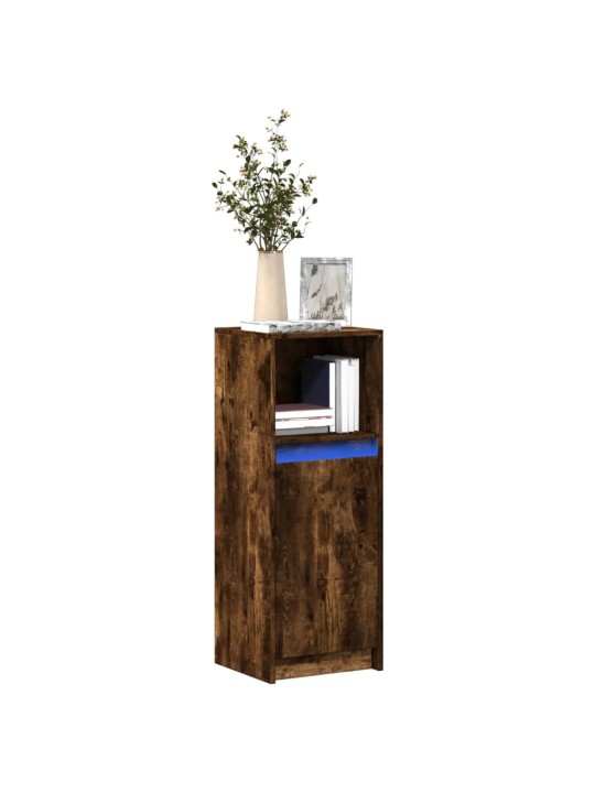 Příborník led kouřový dub 38 x 34 x 100 cm kompozitní dřevo