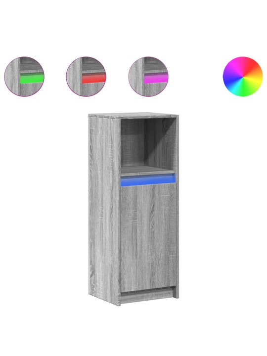 Příborník led šedý sonoma 38 x 34 x 100 cm kompozitní dřevo