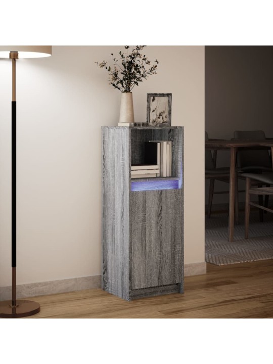 Příborník led šedý sonoma 38 x 34 x 100 cm kompozitní dřevo