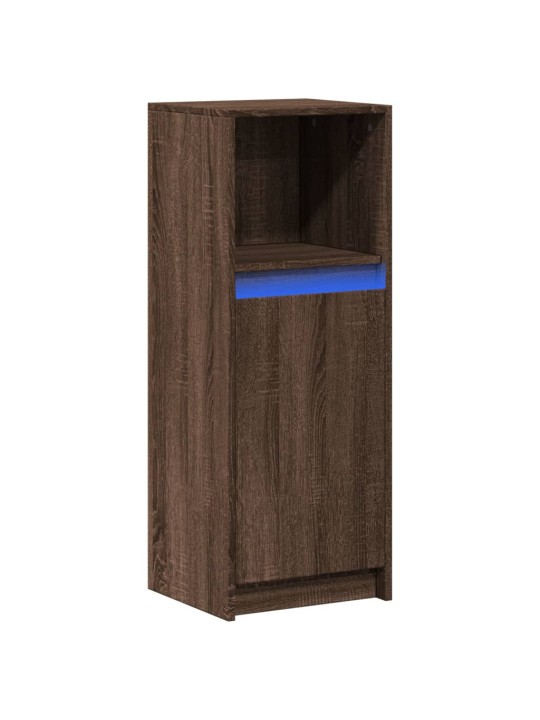 Příborník led hnědý dub 38 x 34 x 100 cm kompozitní dřevo