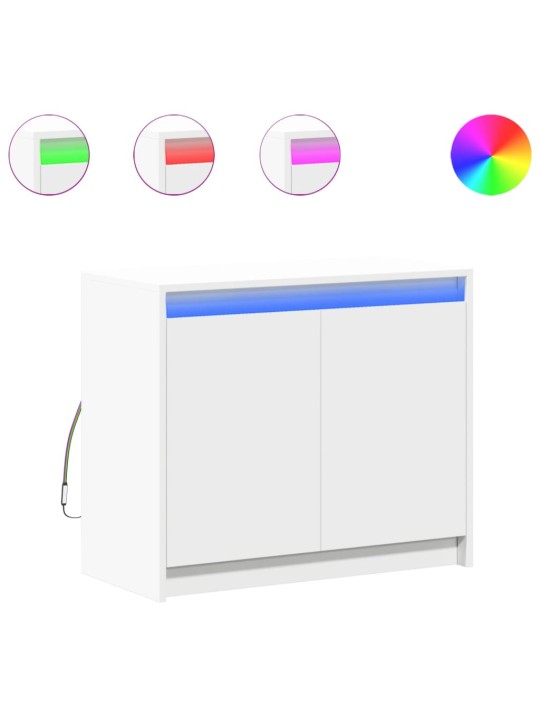 Příborník LED bílý 72 x 34 x 61 cm kompozitní dřevo