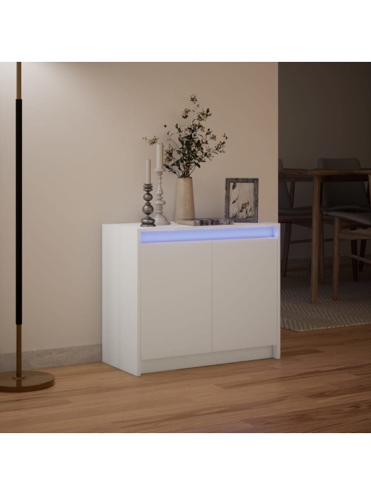 Příborník LED bílý 72 x 34 x 61 cm kompozitní dřevo