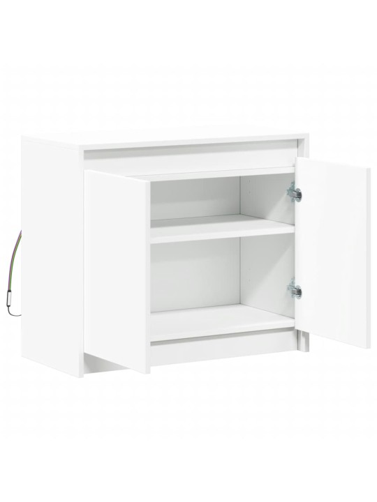 Příborník LED bílý 72 x 34 x 61 cm kompozitní dřevo