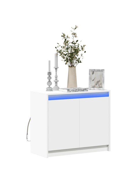 Příborník LED bílý 72 x 34 x 61 cm kompozitní dřevo