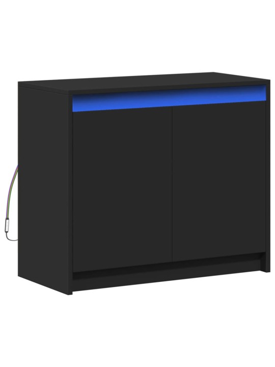 Příborník LED černý 72 x 34 x 61 cm kompozitní dřevo