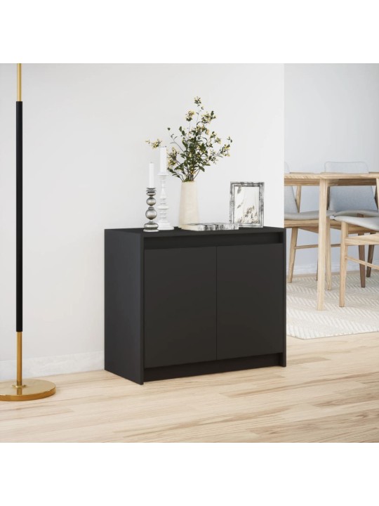 Příborník LED černý 72 x 34 x 61 cm kompozitní dřevo