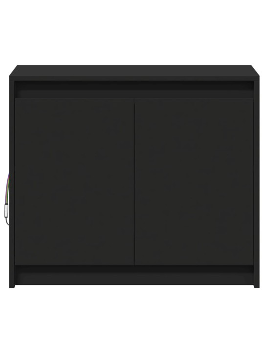 Příborník LED černý 72 x 34 x 61 cm kompozitní dřevo