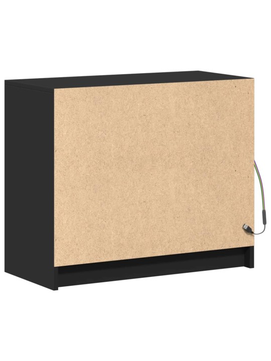 Příborník LED černý 72 x 34 x 61 cm kompozitní dřevo