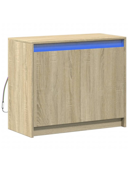 Příborník LED dub sonoma 72 x 34 x 61 cm kompozitní dřevo