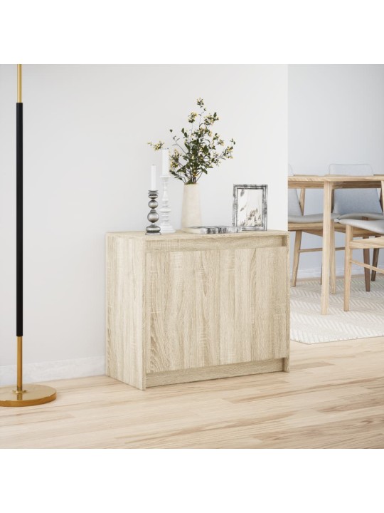 Příborník LED dub sonoma 72 x 34 x 61 cm kompozitní dřevo