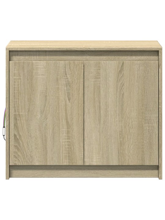 Příborník LED dub sonoma 72 x 34 x 61 cm kompozitní dřevo