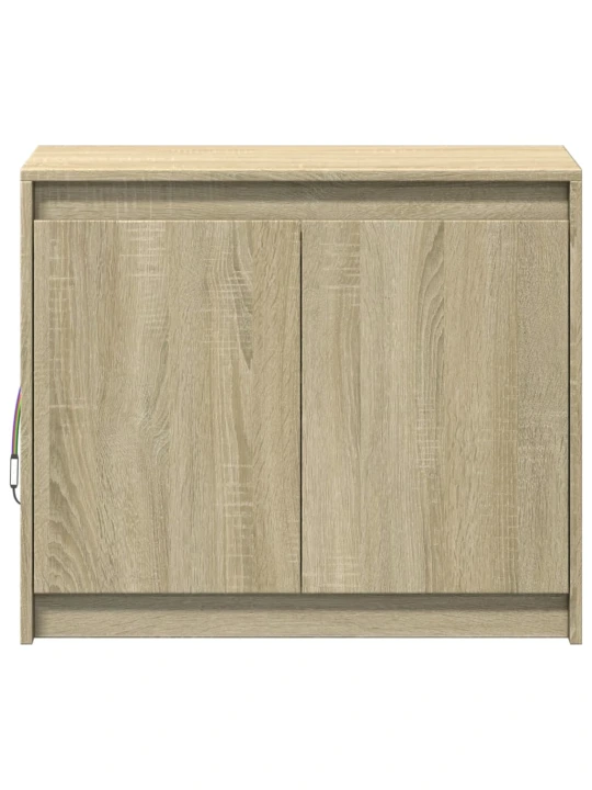 Příborník LED dub sonoma 72 x 34 x 61 cm kompozitní dřevo