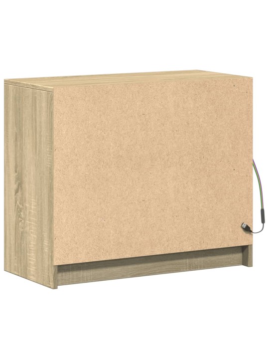 Příborník LED dub sonoma 72 x 34 x 61 cm kompozitní dřevo