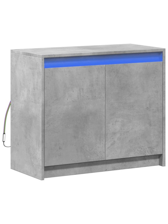Příborník LED betonově šedý 72 x 34 x 61 cm kompozitní dřevo