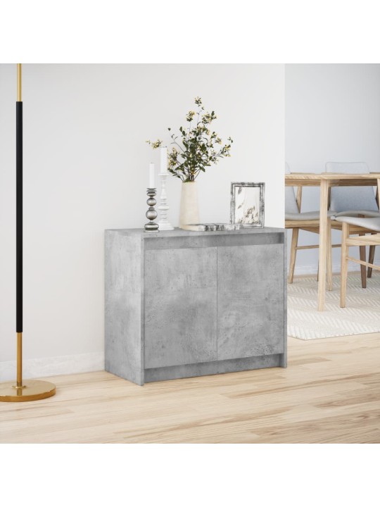 Příborník LED betonově šedý 72 x 34 x 61 cm kompozitní dřevo