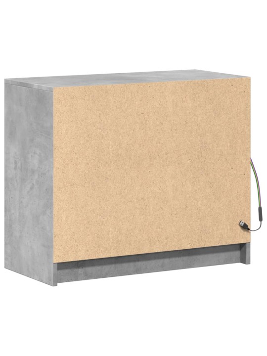 Příborník LED betonově šedý 72 x 34 x 61 cm kompozitní dřevo