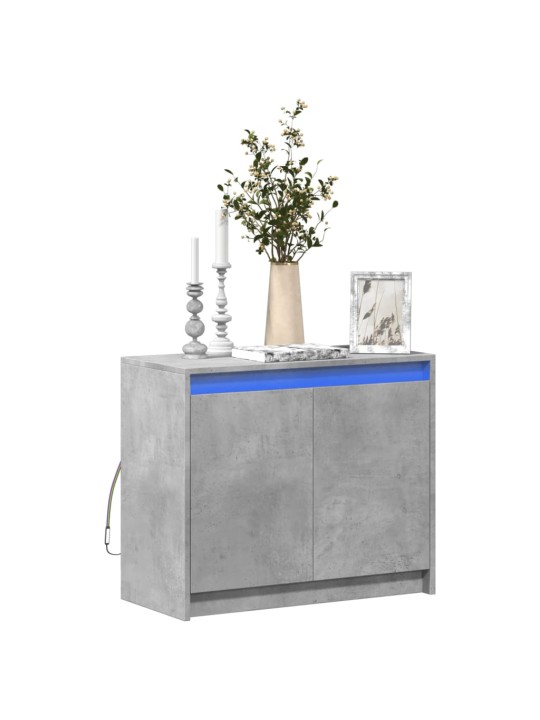 Příborník LED betonově šedý 72 x 34 x 61 cm kompozitní dřevo