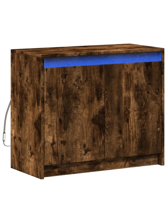 Příborník led kouřový dub 72 x 34 x 61 cm kompozitní dřevo