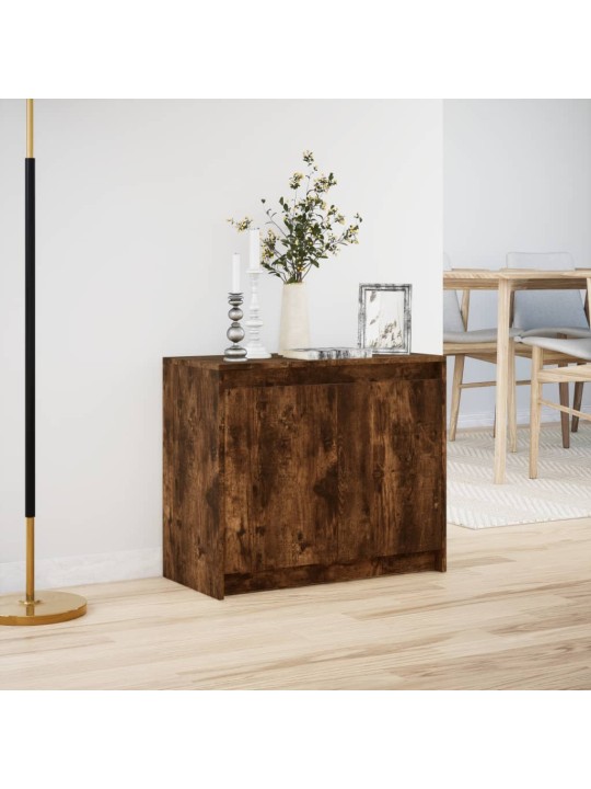 Příborník led kouřový dub 72 x 34 x 61 cm kompozitní dřevo