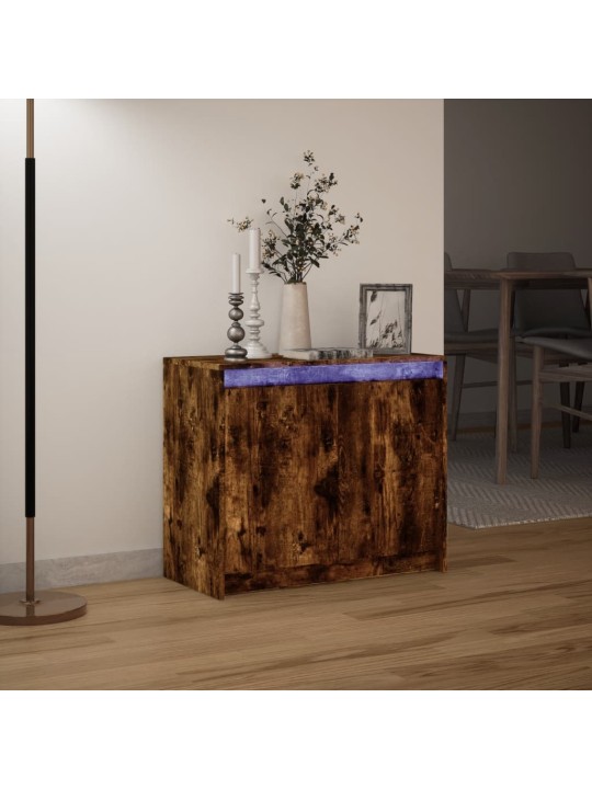 Příborník led kouřový dub 72 x 34 x 61 cm kompozitní dřevo