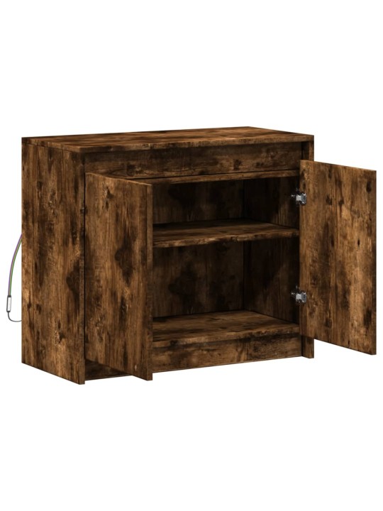Příborník led kouřový dub 72 x 34 x 61 cm kompozitní dřevo