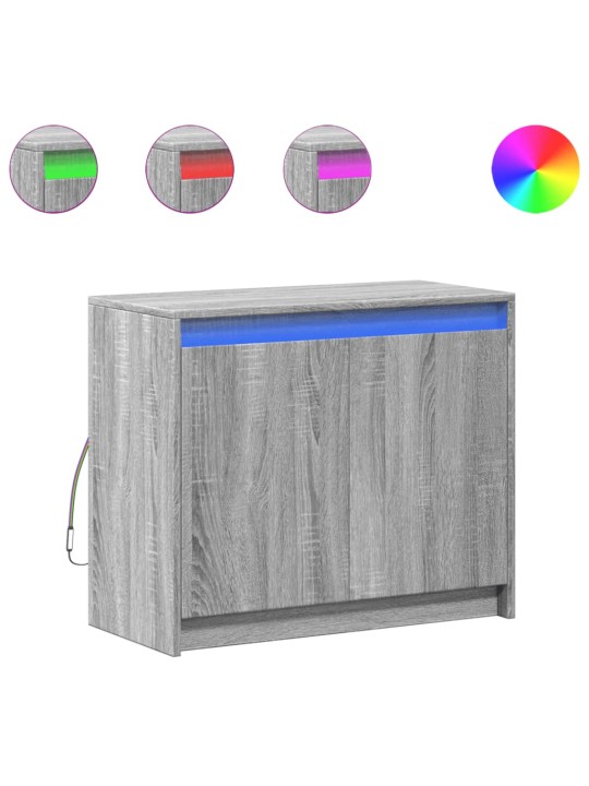 Příborník led šedý sonoma 72 x 34 x 61 cm kompozitní dřevo