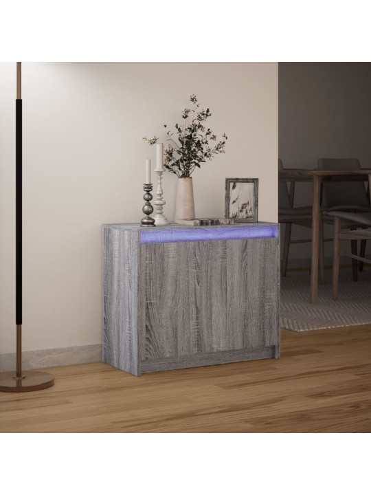 Příborník led šedý sonoma 72 x 34 x 61 cm kompozitní dřevo
