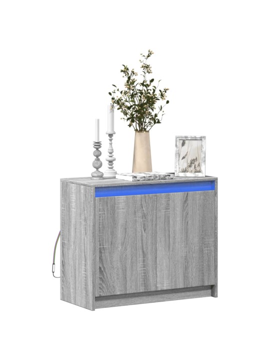Příborník led šedý sonoma 72 x 34 x 61 cm kompozitní dřevo