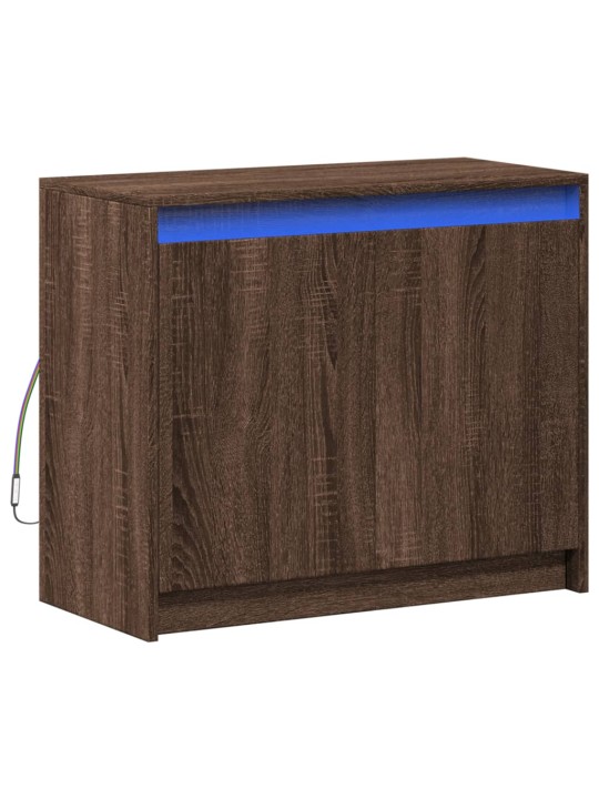 Příborník led hnědý dub 72 x 34 x 61 cm kompozitní dřevo