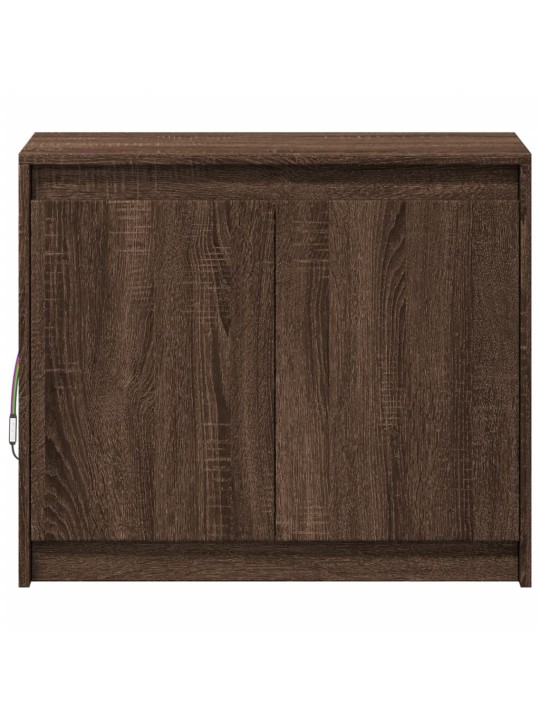 Příborník led hnědý dub 72 x 34 x 61 cm kompozitní dřevo