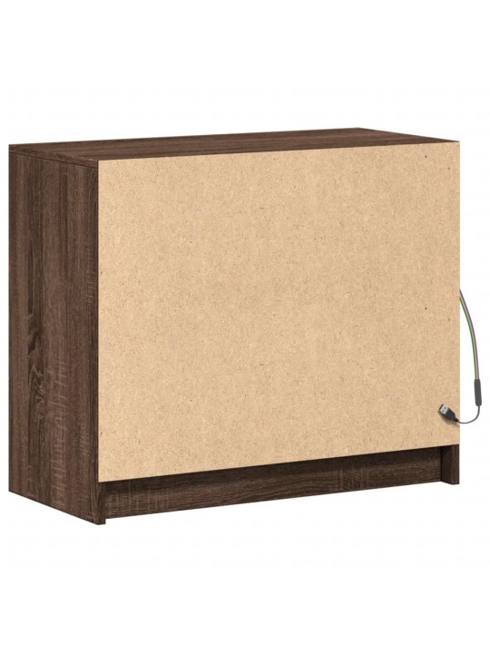Příborník led hnědý dub 72 x 34 x 61 cm kompozitní dřevo