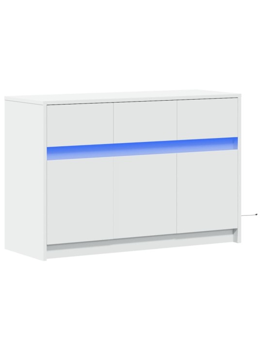 TV skříňka s LED bílá 91 x 34 x 61 cm kompozitní dřevo