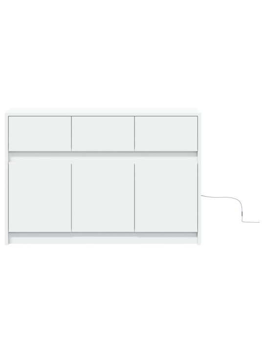 TV skříňka s LED bílá 91 x 34 x 61 cm kompozitní dřevo