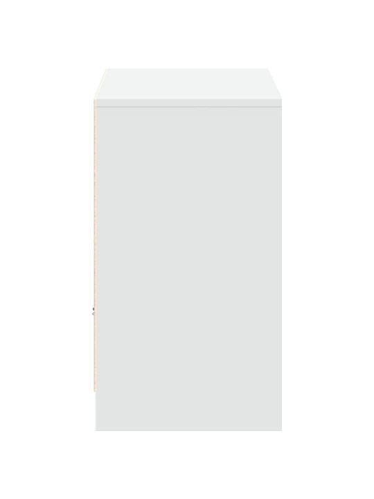TV skříňka s LED bílá 91 x 34 x 61 cm kompozitní dřevo