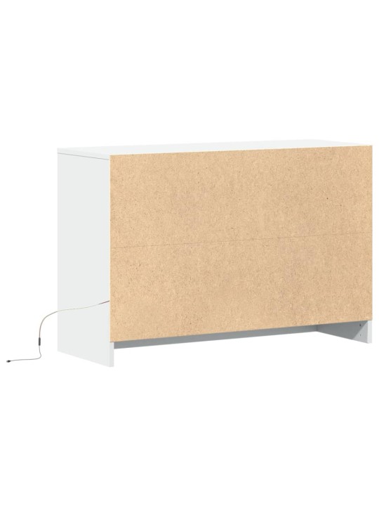 TV skříňka s LED bílá 91 x 34 x 61 cm kompozitní dřevo
