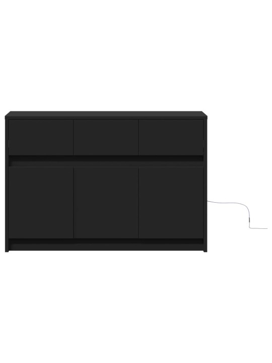 TV skříňka s LED černá 91 x 34 x 61 cm kompozitní dřevo