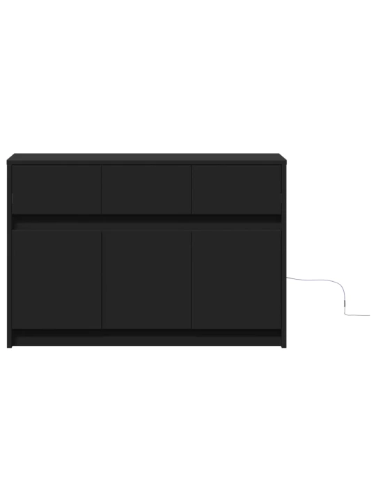 TV skříňka s LED černá 91 x 34 x 61 cm kompozitní dřevo
