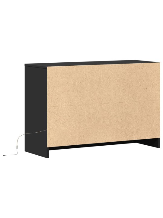 TV skříňka s LED černá 91 x 34 x 61 cm kompozitní dřevo