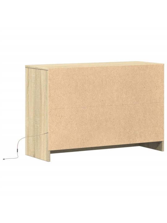 TV skříňka s LED dub sonoma 91 x 34 x 61 cm kompozitní dřevo