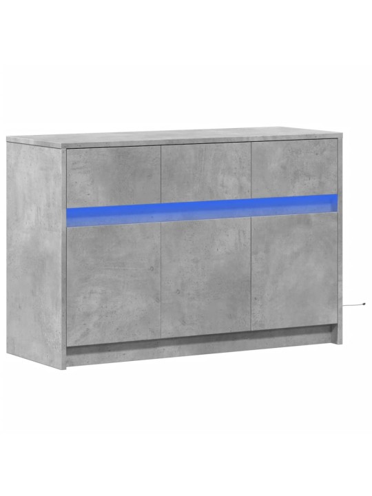 TV skříňka s LED betonově šedá 91 x 34 x 61 cm kompozitní dřevo