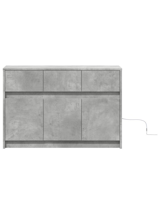 TV skříňka s LED betonově šedá 91 x 34 x 61 cm kompozitní dřevo