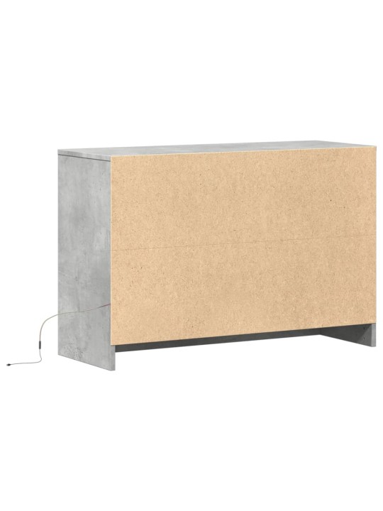 TV skříňka s LED betonově šedá 91 x 34 x 61 cm kompozitní dřevo
